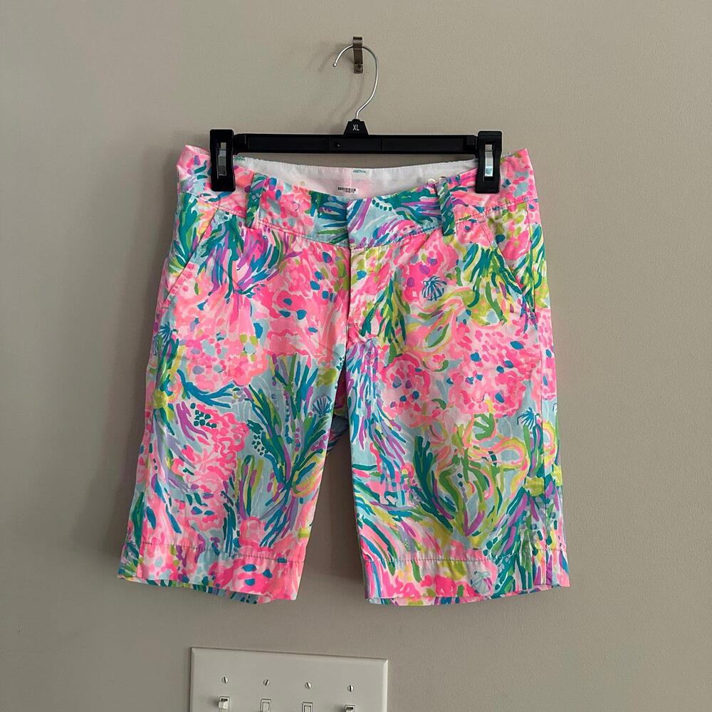 Lilly Pulitzer The Chipper Short Fan Sea Pants 00